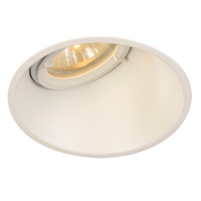 VIOLETTA Stropní, podhledové bodové svítidlo, svítí ASYMETRICKY +20° těleso kov povrch bílá, pro žárovku 1x50W, GU10, 230V, IP20, rozměry d=106mm h=180mm