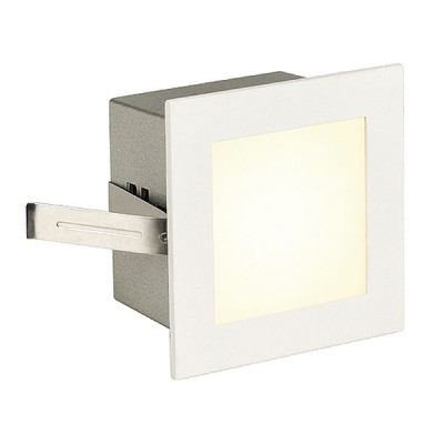 FRAME BASIC LED Vestavné svítidlo, těleso hliník, rámeček barva bílá, difuzor sklo mat LED 1W, teplá 3000K, 90lm, Ra80, 350mA/3V, IP20, 90x90x55mm