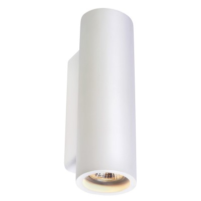 PLASTRA WALL Nástěnné svítidlo, těleso kombinace kov, plast bílá, pro žárovku 2x35W GU10, 230V, rozměry d=75mm h=245mm, svítí nahoru/dolů