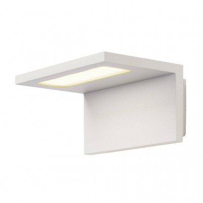 ANGOLUX Nástěnné venkovní svítidlo, těleso hliník, difuzor plast, povrch bílá, LED 7,6W, 500lm, teplá 3000K, Ra80, 230V, IP44, tř.1, rozměry 170x86x130mm.