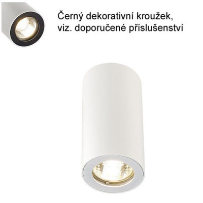 ENOLA BCL-1 Stropní bodové svítidlo, těleso hliník, povrch bílá, pro žárovku 1x35W, GU10 ES50, 230V, IP20, d=67mm, h=135mm.