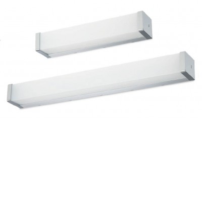 ELBASAN LED 8W, 16W, IP44 Nástěnné svítido do koupelny, těleso hliník a plast, povrch chrom, difuzor plast opál, LED 8W/600lm, 16W/1300lm, neutrální 4000K, 230V, do koupelny IP44, tř.2, rozměry dle typu.