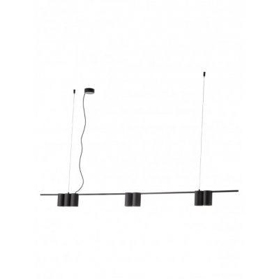 ERLAS HL 7x10W, GU10 Závěsné bodové svítidlo, nastavitelný směr svícení, těleso kov, povrch černá, pro žárovku 7x10W, GU10, 230V, IP20, tř.1, rozměry 1500x89x55mm, vč závěs lanka l=2500mm, lze zkr.