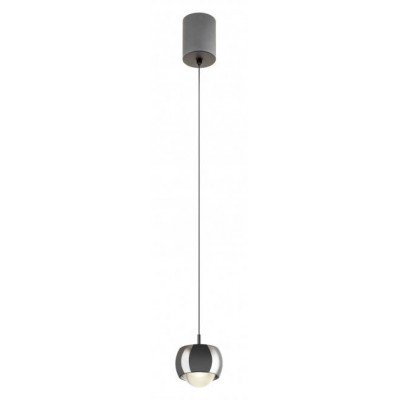 VAREL HL 12W Závěsné svítidlo, těleso hliník, povrch černý chrom, dif plast opál, LED 12W, 930lm, teplá 3000K, 230V, IP20, rozměry d=96mm, vč.záv.kabelu l=1900mm, lze zkrátit, svítí nahoru/dolů.