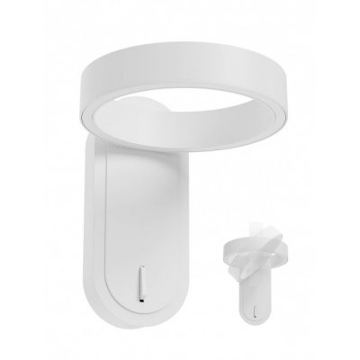 CUKOR WL 6W Nástěnné svítidlo, nastav. směr svícení, těleso hliník, povrch bílá, difuzor plast opál, LED 6W, 558lm, teplá 3000K, Ra90, IP20, tř.1, rozměry 153x185x183mm, vč. vypínače na tělese.