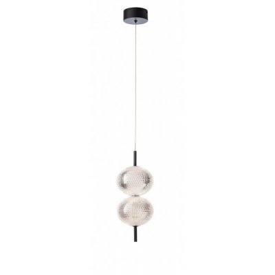 KASAR HL 2x6W Závěsné svítidlo, těleso kov, povrch černá, dif plast čirý, LED 2x6W, 1436lm, teplá 3000K, 230V, IP20, tř.1, rozměry d=150mm, h=365mm, vč závěs kabelu l=1400mm, lze zkrátit.