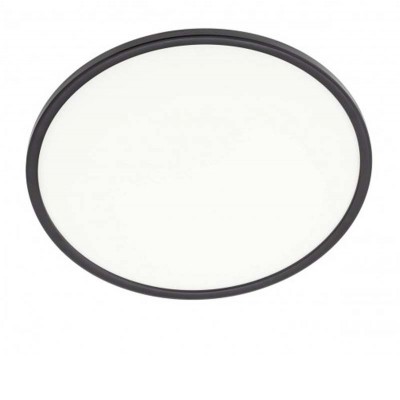 SYLVICO R 24W Stropní svítidlo, těleso plast bílá mat/černá mat, dif plast opál, LED 24W, teplá 3000K/neutrální 4000K, 2200lm, 230V, do koupelny IP54, tř.2, rozměry d=420mm, h=28mm, svítí nahoru/dolů.