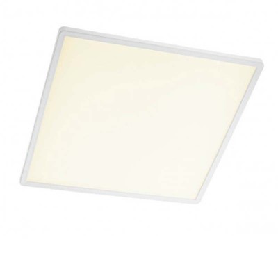 MEMO Stropní svítidlo, těleso plast bílá mat, dif plast opál, LED 24W, neutrální 4000K, 2200lm, 230V, IP54, tř.2, rozměry 420x420x28mm, svítí nahoru/dolů.