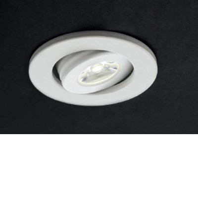 MT119 Vestavné stropní bodové svítidlo, výklopné +-15°, těleso hliník, povrch bílá mat, difuzor plast, LED 1x1W, 67lm, neutrální 4000K, 230V, IP20, rozměry 51x43x19mm, trafo na kabelu