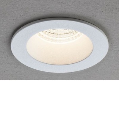 PUKE LED 9W Vestavné stropní bodové svítidlo, těleso hliník, povrch bílá mat, LED 9W, 967lm, teplá 3000K, 230V, IP20, tř.2, rozměry d=90mm, h=65mm.