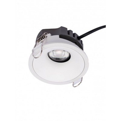 AZRA BI 7W Stropní podhledové bodové svítidlo, těleso hliník, povrch bílá, LED 7W, neutrální 4000K, 610lm, vyzař. úhel 36°, Ra95, 230V, IP20, tř.1, rozměry d=82mm, h=46mm.