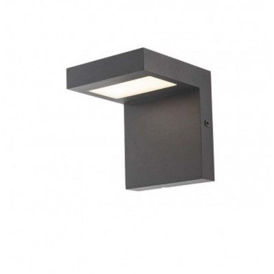 CESTRICA 8W, IP54 Nástěnné venkovní svítidlo, těleso hliník, povrch tmavě šedá, difuzor plast opál, LED 8W, teplá 3000K, 655lm, 230V, IP44, tř.1, rozměry 100x115x110mm, svítí dolů.