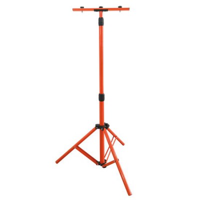 Stojan Stojan pro montážní lampu, 1-2 reflektory, teleskopický, těleso kov, povrch oranžová, rozměry výška 60-150cm, rozpětí nohou základy 80cm.