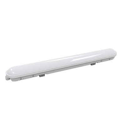 LABOR 38W IP65 Stropní, průmyslové, prachotěsné svítidlo, těleso plast, povrch šedá, difuzor plast opál, LED 38W, 4180lm, neutrální 4000K, Ra80, 230V, IP65, rozměry 1180x70x60mm.
