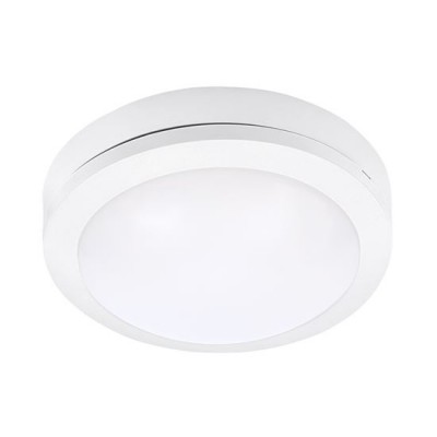 AION LED 13W, IP65 Venkovní stropní přisazené svítidlo, těleso plast, povrch bílá, difuzor plast opál, LED 13W, 910lm, neutrální 4000K, 230V, Ra80, IP65, rozměry d=170mm, h=48mm.