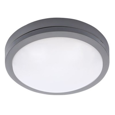 MASIN 20W, IP54 Stropní venkovní svítidlo, těleso plast bílá/šedá, difuzor plast opál, LED 20W, 1500lm, neutrální 4000K, Ra80, 230V, IP54, rozměry d=230mm, h=73mm.