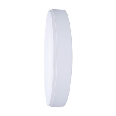 VOLAR 50W CCT Stropní svítidlo, těleso kov, povrch bílá, dif plast opál, LED 50W, 3000lm, dálk ovl. (součástí) lze nastavit CCT teplá 3000K - denní 6500K, stmív, 230V, IP20, rozměry d=400mm h=70mm.