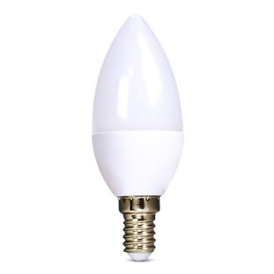 LED žárovka 8W, E14 svíčková Světelný zdroj LED žárovka svíčková, materiál kov, difuzor plast opál, LED 8W, 720lm, E14, teplá 3000K, 230V, střední životnost 20.000h, rozměry d=37mm, h=104mm.