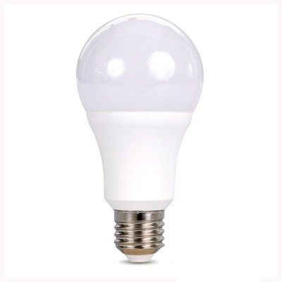 LED žárovka 15W E27 1220lm VÝPRODEJ Světelný zdroj LED žárovka, základna hliník, povrch bílá, difuzor plast opál, LED 15W, E27, denní 6000K, 1220lm, stř živostnost 25.000h, 230V, d=65mm, l=127mm