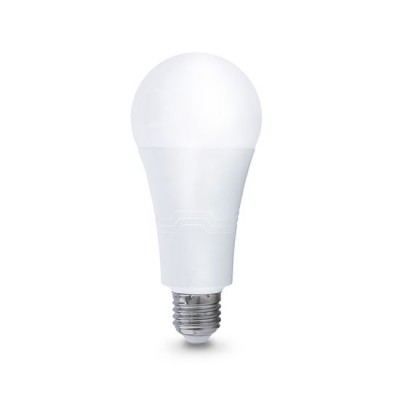 LED žárovka E27 22W LED žárovka, těleso hliník, difuzor plast opál, LED 22W, 2090lm, teplá 3000K, E27, vyzař. úhel 270°, 230V, rozměry d=70mm, h=159mm.