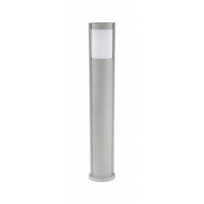 LISAN S Sloupkové venkovní svítidlo, oboustranný výstup světla, těleso hliník, povrch stříbrná, difuzor plast opál, pro žárovku 1x60W, E27, 230V, IP54, rozměry 920x145x90mm