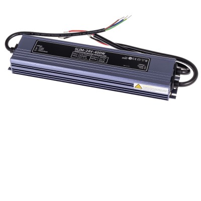 LED zdroj 24V 400W, IP67 Napájecí zdroj pro LED pásky, vstup 230V, výstup 24V, 400W, IP67, rozměry 260x92×37mm, ochrana proti přehřátí, zkratu a přetížení.