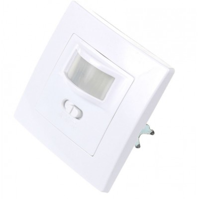 PIR 160°, 300W/1200W, IP20, KU68 PIR - Pohybové čidlo, senzor pohybu pro osvětlení, místo vypínače, do krabice KU68, plast, bílá, záběr 160°, dosah max 9m, čas sepnutí 10s-7min, 230V, 300W/1200W, IP20, tř.2, 80x80x25mm