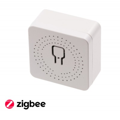 SMART SJ Zigbee, 16A, 230V Spínací jednotka 1 kotakt, fce zap/vyp, ovládání smart systémem Tuya Zigbee 3.0, 1x16A, dosah 30m, 230V, IP20, rozměry 41x41x20mm do KU68