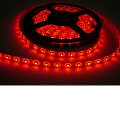 LED pásek COLOR, 60LED/m, 4,8W/m, 12V, silikon LED pásek barevný, zálivka silikon, 60LED/m, 4,8W/m, svítící červená, 120lm/m, Ra80, dělení po 50mm, vyzař úhel 120°, 12V, rozměry w=10mm, l=5000mm, cena za 1m