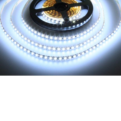 LED pásek 120LED/m, 9,6W/m, 12V LED pásek, těleso plast, povrch bílá, 120LED/m, 9,6W/m, denní 11000K, 1100lm/m, vyzař. úhel 120°, Ra80, dělení po 25mm, 12V, rozměry w=8mm, l=5000mm, cena za 1m