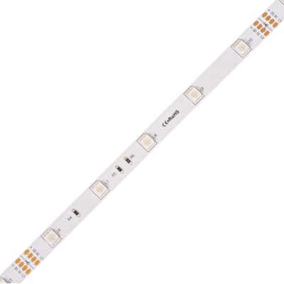 LED pásek RGB, 30LED/m, 7,2W/m, 24V LED pásek, těleso plast, 30LED/m, 7,2W/m, RGB, červená, zelená, modrá, vyzařovací úhel 120°, Ra80, dělení po 166,6mm, 24V, rozměry w=10mm, l=5000mm, cena za 1m.