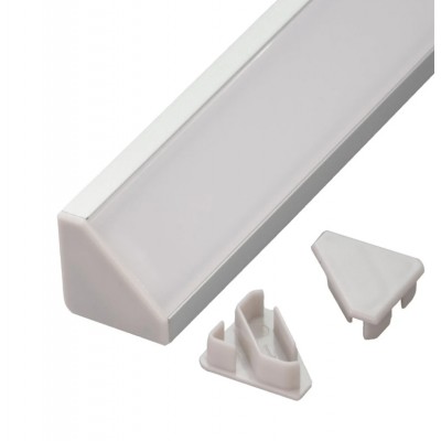 LAPAN koncovka Koncovka profilu pro LED pásky, bez otvoru, materiál plast, povrch šedá, 1ks v balení.