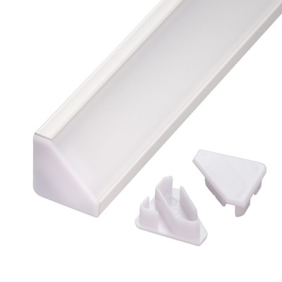 LAPAN koncovka Koncovka profilu pro LED pásky, bez otvoru, materiál plast, povrch bílá, 1ks v balení.