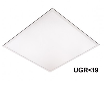 LPSQ 40W, UGR<19, 60x60, backlit Stropní, podhledové, přisazené, závěsné svítidlo, těleso kov, bílá, difuzor plast mikroprisma, LED panel 40W, teplá 3000K, neutrální 4000K, denní 6000K, Ra80, UGR<19, 230V, IP40, 595x595x30mm