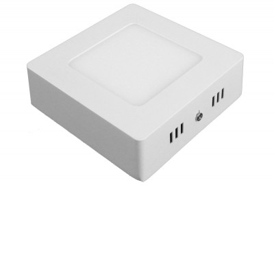 UNION PANELS CSQ Stropní přisazené svítidlo, těleso hliník, povrch bílá, dufuzor plast, LED 6W, 480lm, neutrální 4000K, Ra80, 230V, IP20, rozměry 120x120x35mm