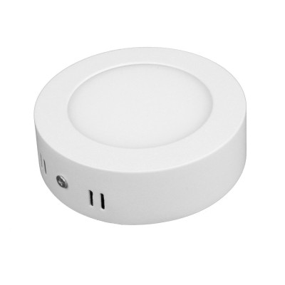 UNION PANELS CRO Stropní přisazené svítidlo, těleso hliník, povrch bílá, dufuzor plast, LED 6W, 520lm, denní 6000K, Ra80, 230V, IP20, rozměry d=120mm, h=35mm
