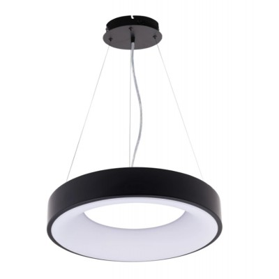 CASACU HL R 60W, CCT, TRIAC Závěsné svítidlo, těleso kov, povrch černá, dif plast opál, LED 60W, 4800lm, přepín. CCT nast. teplota teplá 3000K - 6000K, stmív TRIAC, Ra80, 230V, IP20, d=480mm, vč závěs lanka l=1500mm. lze zkr.