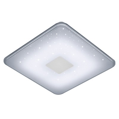 SAMURAI Stropní svítidlo, zákl plast, povrch bílá, dif sklo opál, imit hvězd, LED 1x30W, nastav teplota 3000-5500K, 2400lm, 230V, IP20, tř.1, přímé stmív LED, rozměry 425x425mm, h=60mm, vč. dálk ovládače.