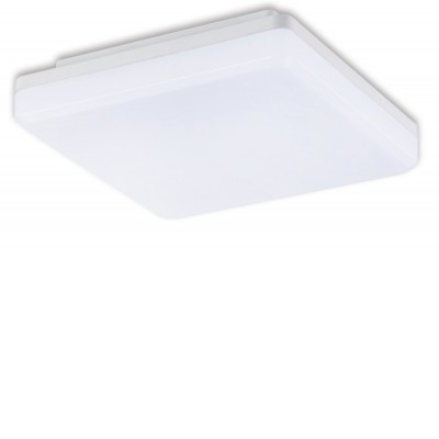 LEON Stropní svítidlo, těleso plast bílá, difuzor plast opál, LED 15W, neutrální 4000K, 1350lm, Ra80, 230V, do koupelny IP44, rozměry 200x200x50mm.