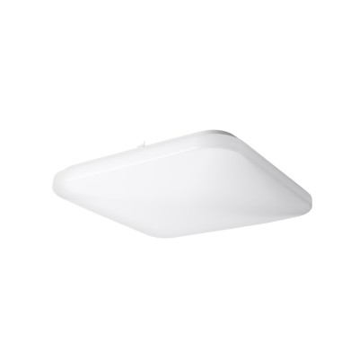 DUNAJ Stropní svítidlo, těleso kov, povrch bílá, difuzor plast opál, LED 24W, neutrální 4000K, 2160lm, 230V, IP20, rozměry 380x380x60mm.