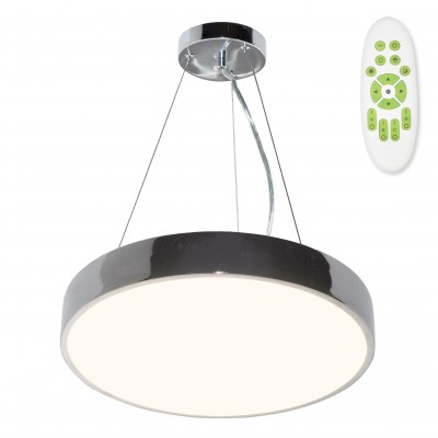 METAL Závěsné svítidlo, těleso kov, povrch bílá/černá/chrom, dif plast opál, LED 51W/5100lm, 60W/6000lm, přepín teplota CCT teplá 3000K, neutr 4000K, denní 6500K, IP20, rozměry dle typu, vč závěs lanka l=1350mm, lze zkrátit.