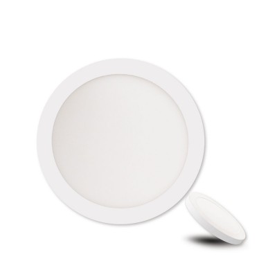 STACHYS 18W/24W Stropní podhledové svítidlo kruhové, těleso kov, povrch bílá/chrom, dif plast opál, LED 18W/1800lm, 24W/2400lm, neutrální 4000K, 230V, IP20, rozměry dle typu.
