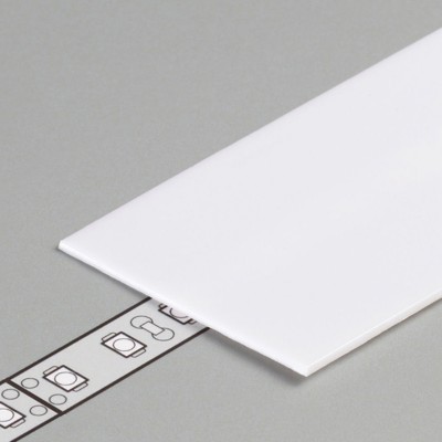 DNH 35,2x0,8mm VÝPRODEJ Nasouvací difuzor k profilu pro LED pásky, materiál polykarbonát PC, povrch opál, propustnost 70%, rozměry 35,2mmx0,8mm, l=2000mm