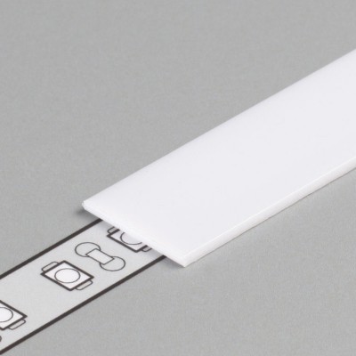 OVATA Difuzor nasouvací VÝPRODEJ Nasouvací difuzor k profilu pro LED pásky, materiál polykarbonát PC/PP, povrch opál, propustnost 70%, rozměry š=12,4mm, tl=0,8mm, l=2000mm