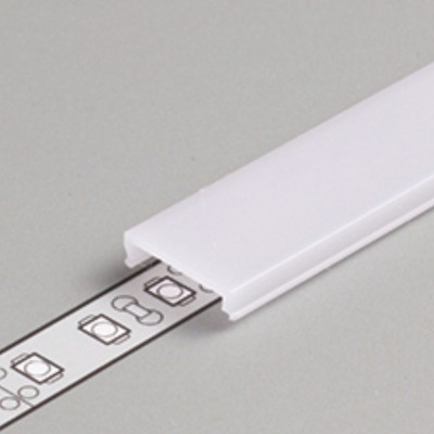 DCC 13,1x3,8mm Difuzor k profilu pro LED pásky nacvakávací, materiál PMMA, povrch opál, propustnost 70%, rozměry 13,1x3,8mm, l=2000mm