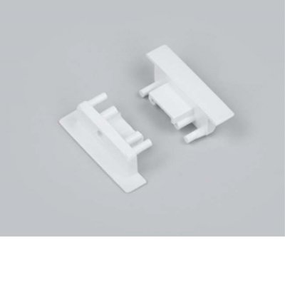 GLAUX koncovka 24x10x6,8mm Koncovka profilu pro LED pásky s otvorem, obdélníková, materiál ABS, povrch bílá, rozměry 24x10x6,8mm.