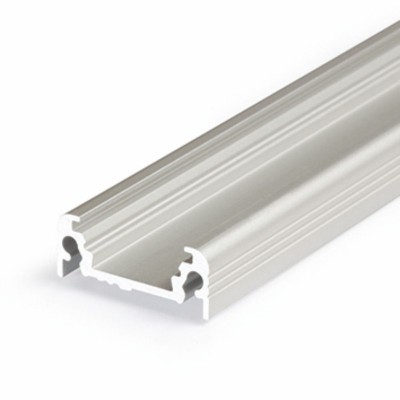CHENO PROFIL 20x8mm Přisazený, stropní profil pro LED pásky, materiál hliník, povrch elox šedostříbrný mat, max šířka LED pásků w=10mm, rozměry 20x8mm, l=4000mm