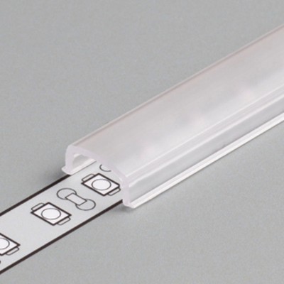 DCI 11x4,9mm Difuzor k profilu pro LED pásky nacvakávací, hranatý, materiál polykarbonát PC, povrch matný/opál, rozměry 11x4,9mm