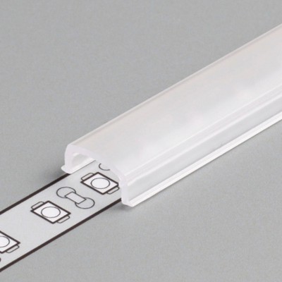 DCI 11x4,9mm Difuzor k profilu pro LED pásky nacvakávací, hranatý, materiál polykarbonát PC, povrch opál, propustnost 70%, rozměry 11x4,9mm, l=3000mm