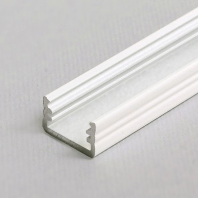 BORAGO PROFIL 12,2x7mm Přisazený profil pro LED pásky, materiál hliník, povrch bílý, max šířka LED pásků w=8mm, rozměry 12,2x7mm, l=3000mm